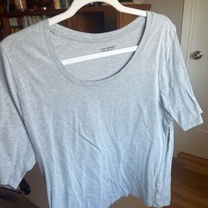 Lane Bryant Light Gray Short Sleeve Top
